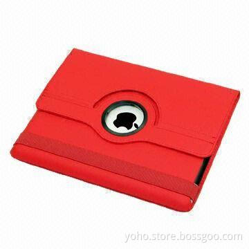 Red 360 Degrees Case for iPad 2 and 3 with Elastic Closure Strap, Multi-color Available